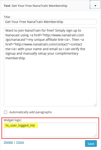 hide-sidebar-non-members