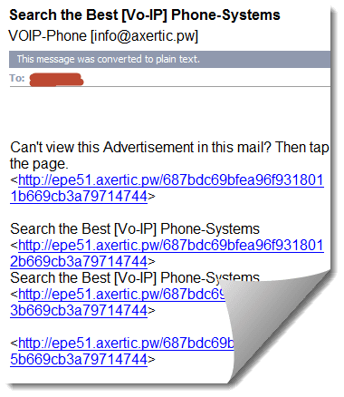 PW Domain Name Spam