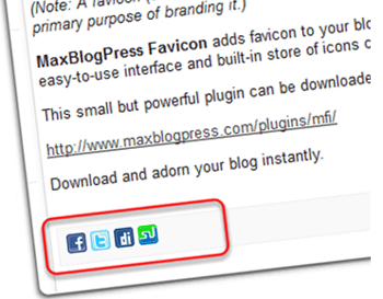 Social Icons in WordPress RSS Feed